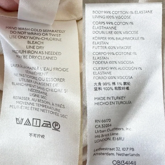 Anthropologie Maeve Flutter Sleeve Plaid Mini Dress Size XS - Picture 9 of 10